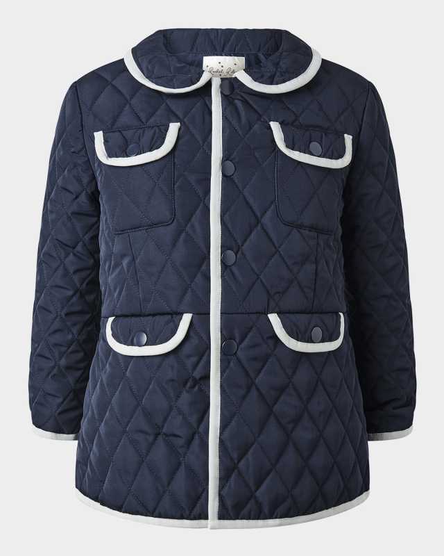 Girl's Two-Tone Quilted Jacket, Size 2-10